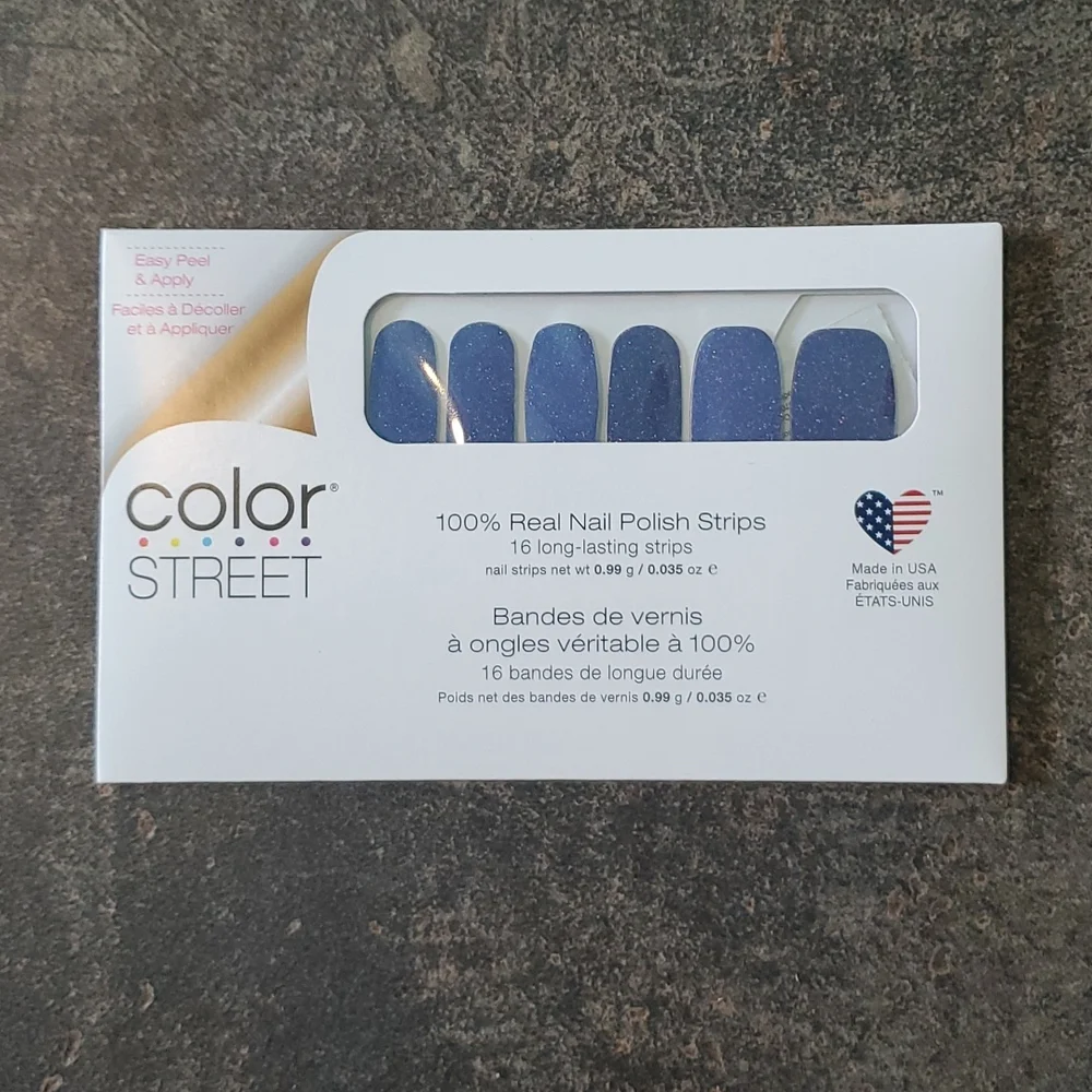 Color Street Nail Polish Strips. Indigo. Glitter Finish. - Picture 1 of 4